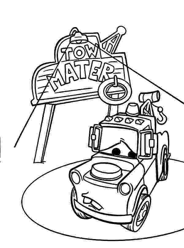 tow mater coloring pages tow mater on spotlight coloring pages color luna coloring tow mater pages 