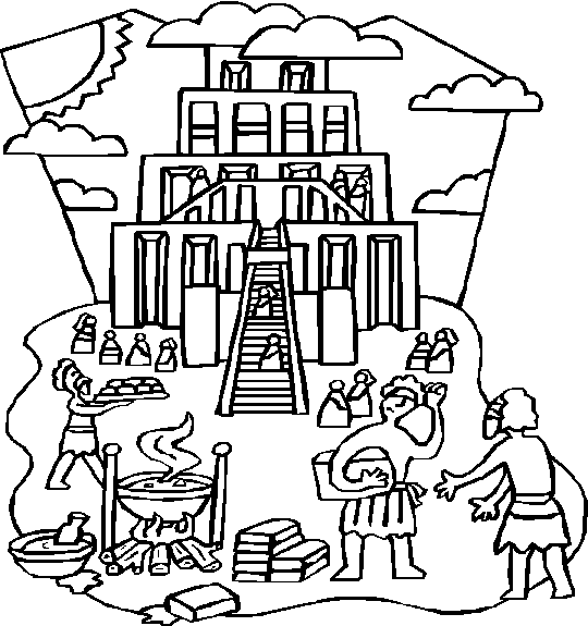 tower of babel coloring pages for kids 1000 images about tour de babel on pinterest tower of babel of kids tower coloring for pages 