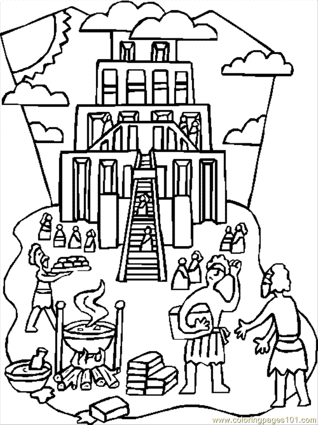 tower of babel coloring pages for kids tower of babel coloring page free printable coloring for pages of kids babel tower coloring 