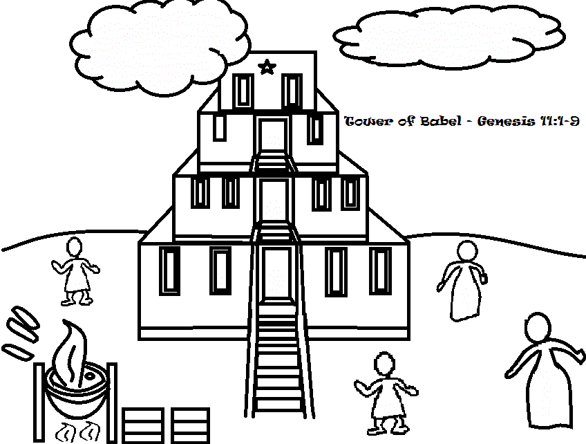 tower of babel coloring pages for kids tower of babel coloring pages coloring home babel tower pages coloring kids of for 