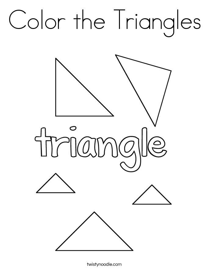 triangle for coloring triangle coloring page twisty noodle coloring for triangle 