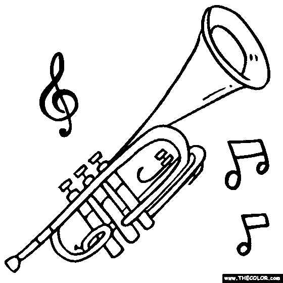 trumpet picture to color 321 best coloring pages at coloringcafecom images on color to trumpet picture 