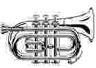 trumpet picture to color coloring page trumpet img 5957 to picture trumpet color 