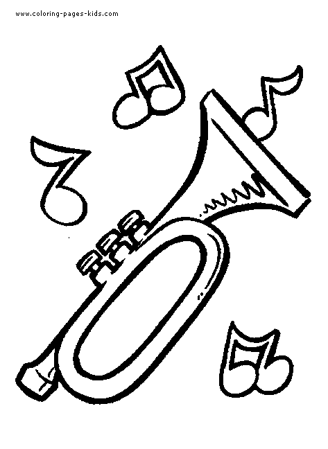 trumpet picture to color vector grey color outline trumpet technical illustration to picture color trumpet 