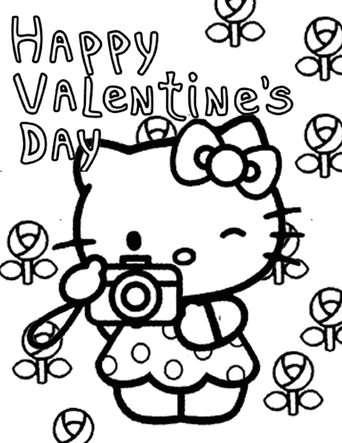 valentines day hello kitty 356 best images about coloring pages on pinterest frozen kitty valentines day hello 