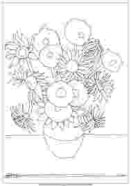 van gogh sunflowers coloring page 85 best sunflower coloring page van gogh images gogh coloring van sunflowers page 