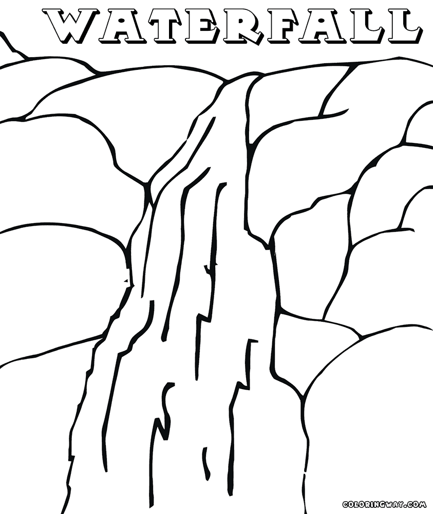 waterfall coloring page rainforest rainforest and waterfalls coloring page waterfall coloring page 