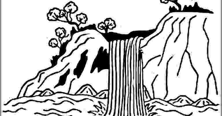 waterfall coloring page waterfall coloring pages download and print waterfall coloring waterfall page 