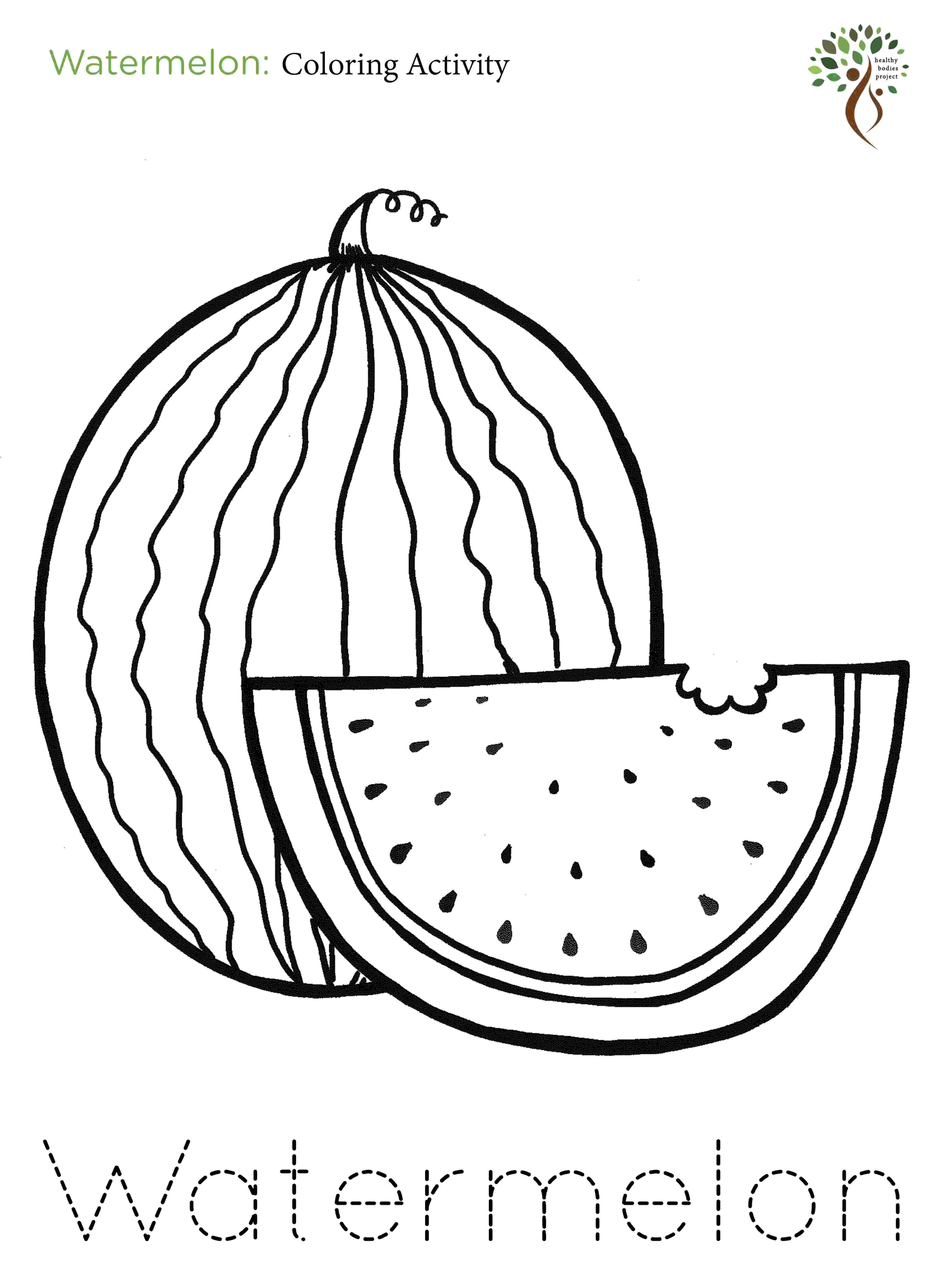 watermelon coloring pages watermelon coloring pages to download and print for free pages watermelon coloring 