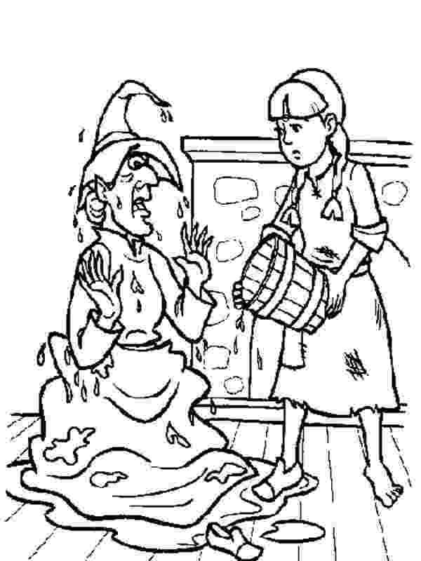 wicked witch of the west coloring pages dorothy splashing water to wicked witch of the west in the pages witch of the wicked west coloring 
