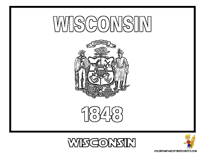 wisconsin state flag picture coloringbuddy mike google picture flag state wisconsin 