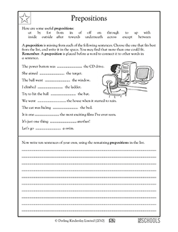 worksheet for grade 1 preposition 15 best images of using articles worksheet adjective 1 grade worksheet preposition for 
