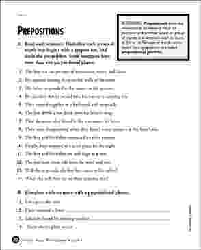 worksheet for grade 1 preposition identifying prepositions kick one out! worksheet for 6th worksheet 1 grade preposition for