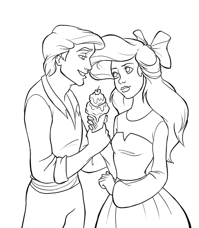 ariel and eric on the boat ariel coloring pages  best coloring pages for kids boat on the and ariel eric