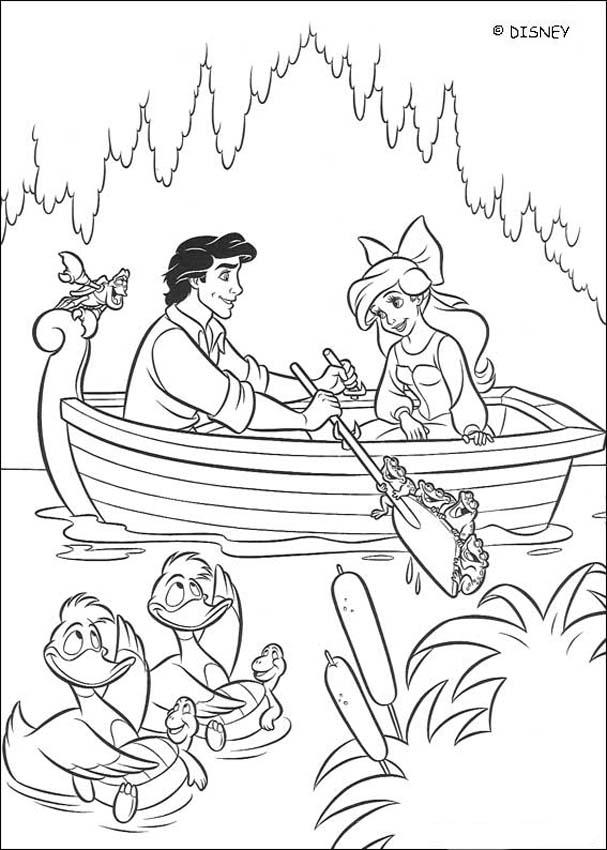 ariel and eric on the boat ariel coloring pages  best coloring pages for kids on ariel boat eric the and