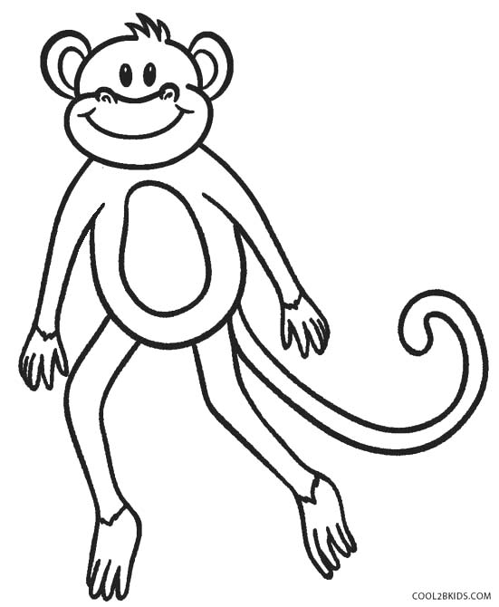 pictures of monkeys to color easy coloring pages  best coloring pages for kids color pictures monkeys to of