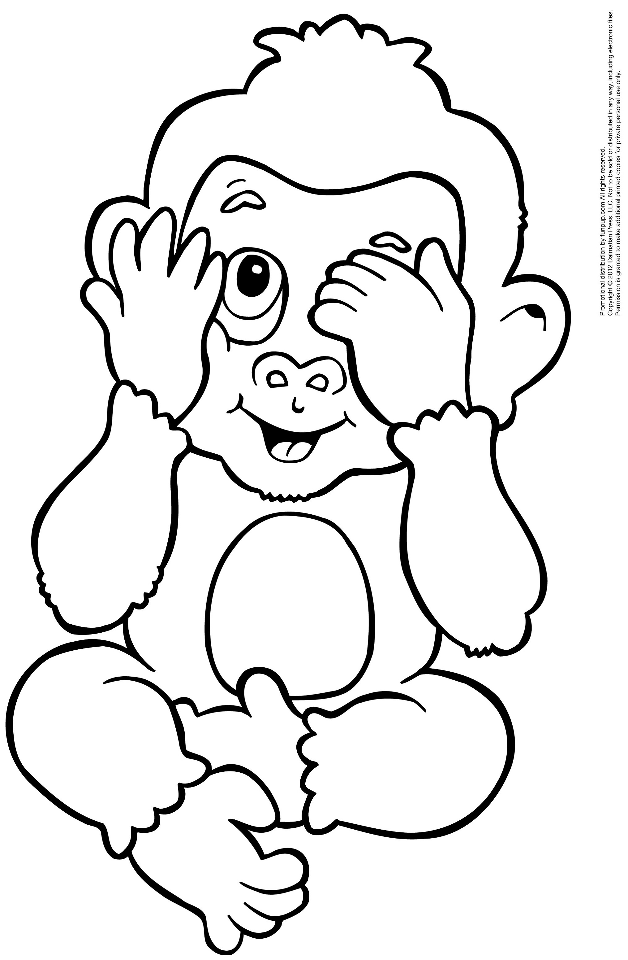 pictures of monkeys to color free printable monkey coloring pages for kids of pictures color to monkeys
