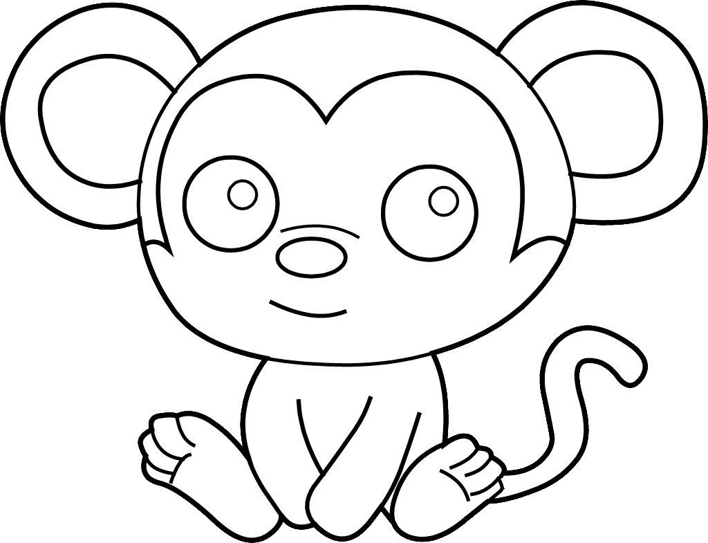 pictures of monkeys to color monkeys  a cute baby monkey sitting coloring page pictures to monkeys of color