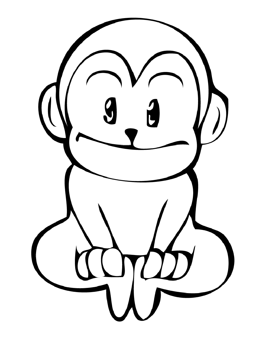 pictures of monkeys to color realistic monkey coloring pages  coloring home color of monkeys pictures to